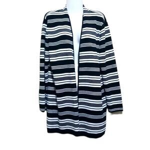 Kasper Black and White Sweater Sz XL